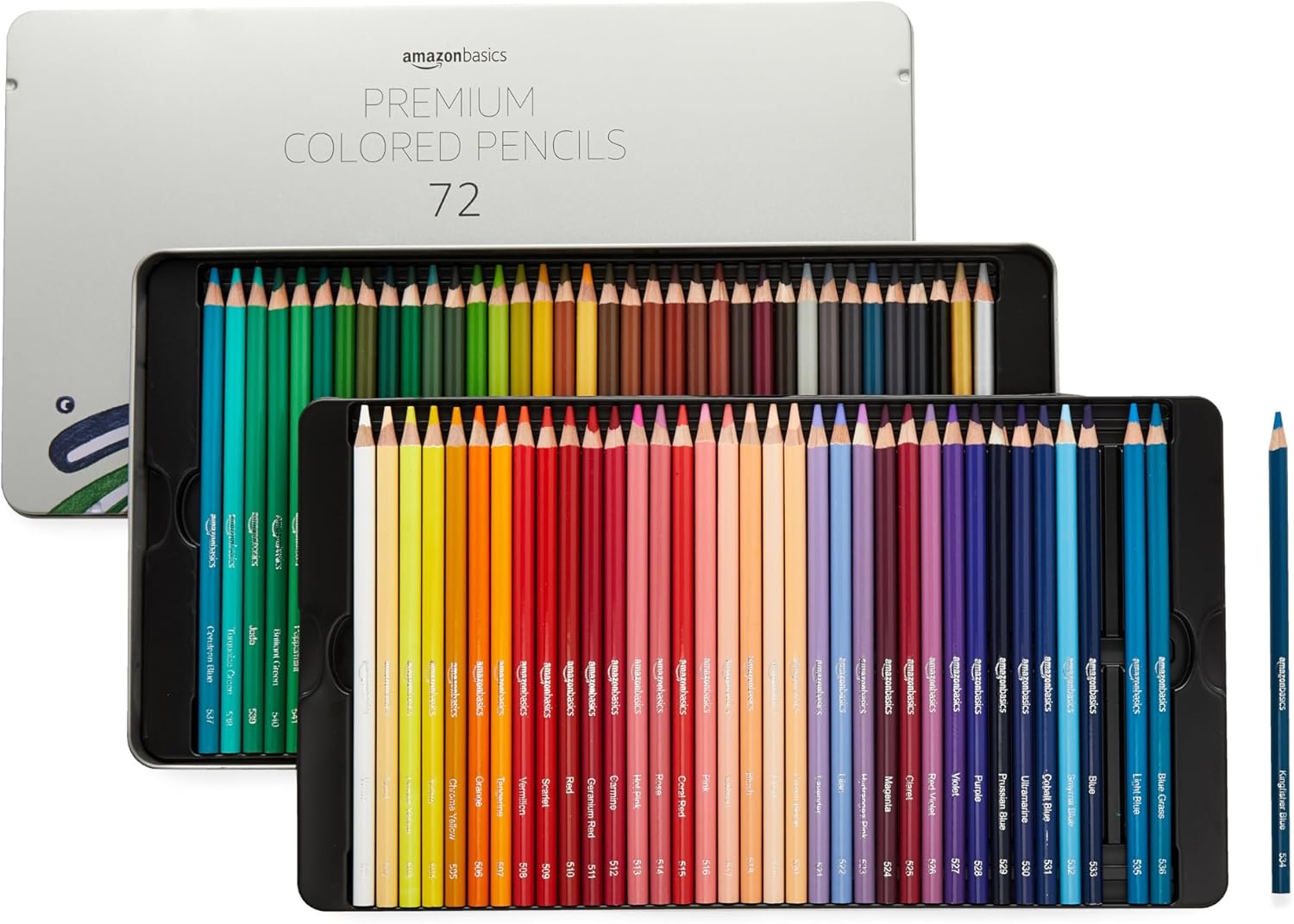 Coloured Pencils — 72 Count, Soft Core for Colouring and Drawing