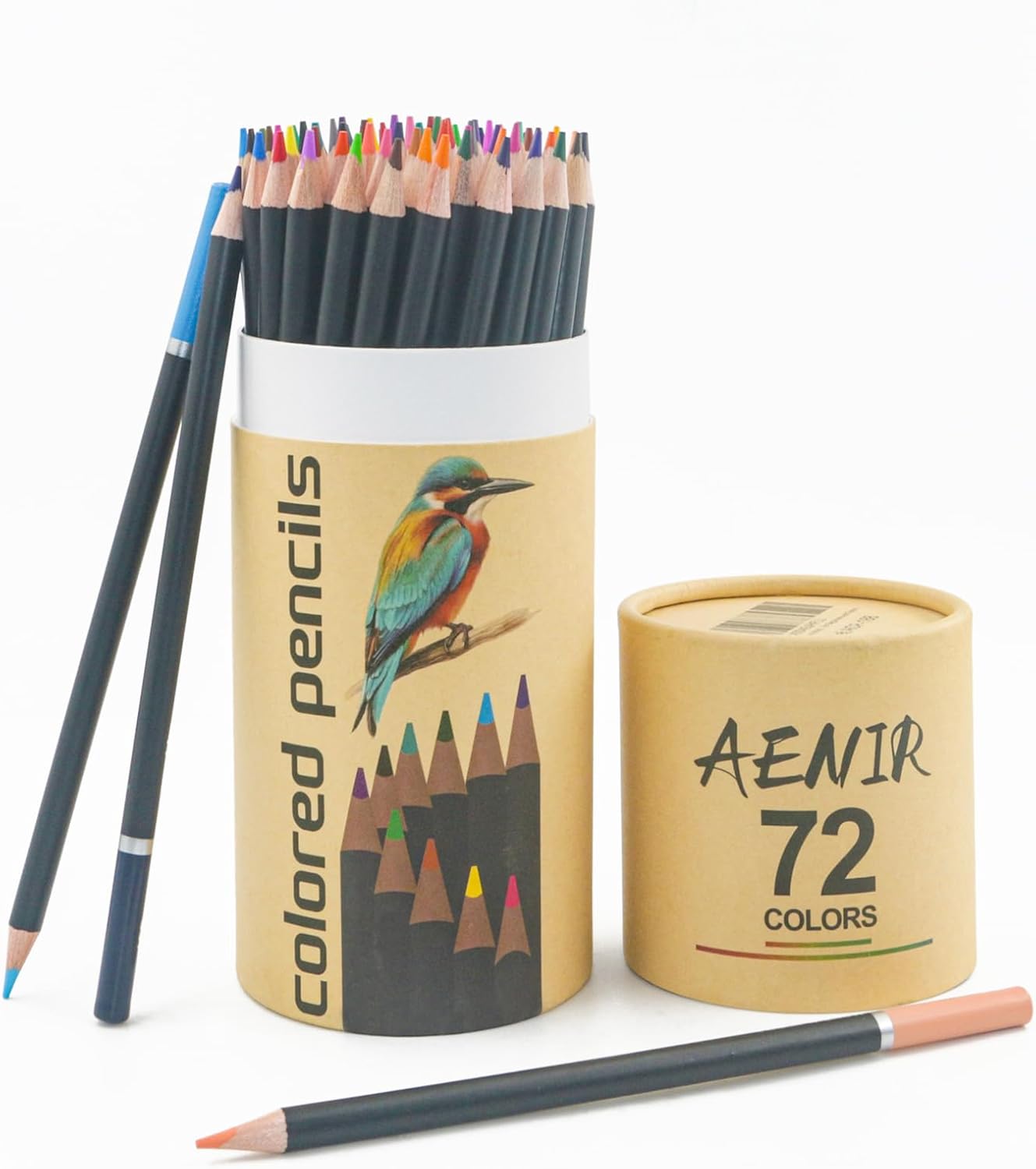 Coloured Pencils for Adults — 72 Colours, Oil-Based Soft Core